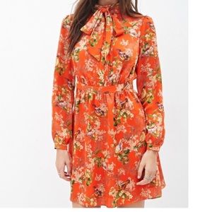 Forever 21 Bow Tie Satin Dress